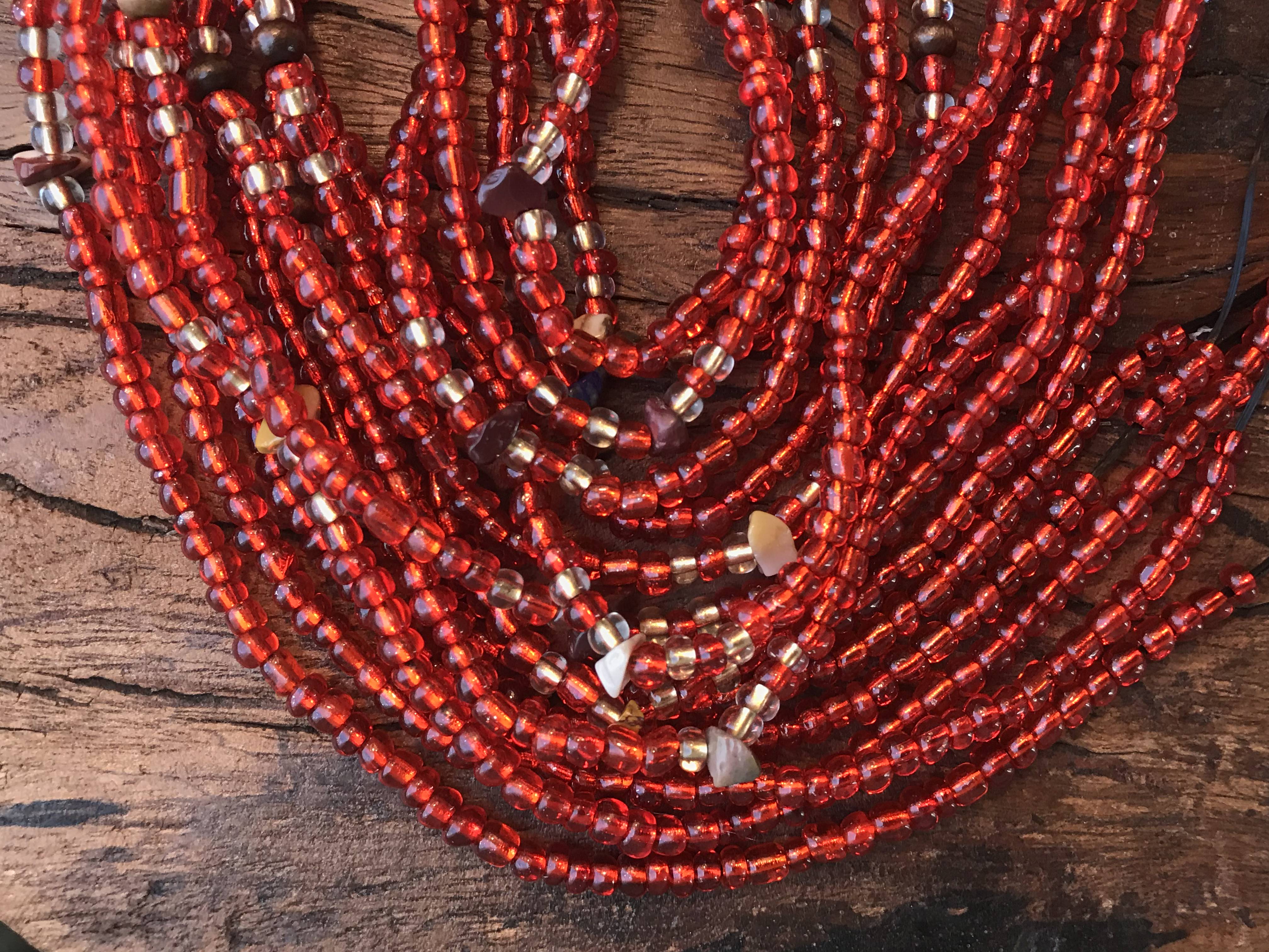 Photo of red waistbeads